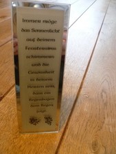 kleines Standbild, Glasbild, Sprüchebild, Motivation