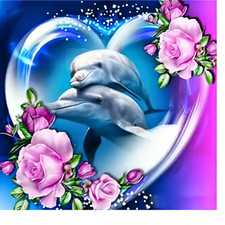 Kunstvolle verspielte Delphine