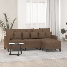 3-Sitzer-Sofa mit Hocker