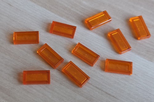 Orange durchsichtige lego - 10, orange-durchsichtige