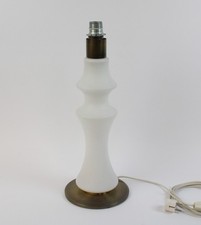 Große Mid Century-Tischlampe/Lampenfuß 60er Opalglas (453-12 G3)