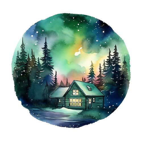 Sticker nordlicht - 7x,