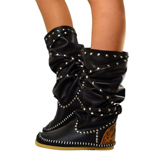 Indianini damen leder - leder, schwarz