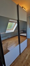 Schlafzimmerschrank weiß mit Spiegeln, 1,50 x 2,15 x 0,60, sehr guter Zustand