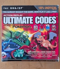 Rare Action Replay Ultimate Codes Pokémon GBA SP Cheat Cartridge
