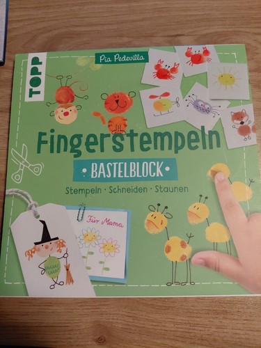 Fingerstempeln bastelblock - fingerstempeln.,