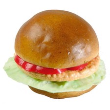 Deko Hamburger Lebensmittel-Attrappe Fake-Hamburger Plastik-Burger Dummy 11 cm Ø
