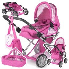 Malplay Puppenwagen 3in1