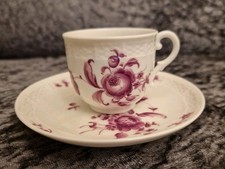 Schöne Nymphenburg Mokkatasse + Unterteller Porzellan Handbemalt Mocca Tasse Set