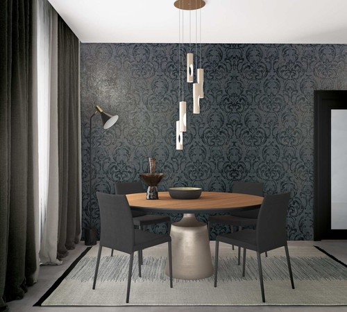 Vliestapete damast ornamente - damast,