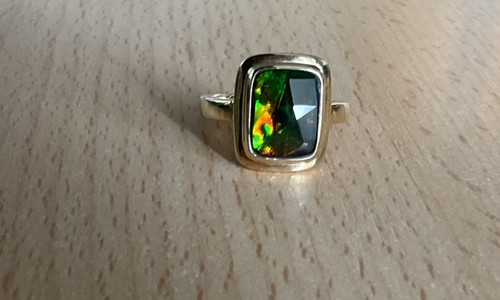 Canadian ammolit ammonit ring - ammonit,