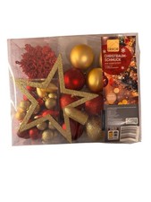 XXL Weihnachtskugeln Set 51-tlg Kunststoff  Weihnachtsbaum Bruchsicher