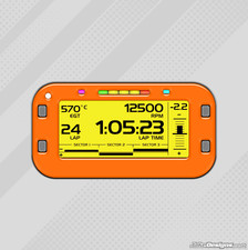 FLUORESZIERENDE ORANGE STIL GEL AUFKLEBER FÜR MYCHRON 6 - KARTING