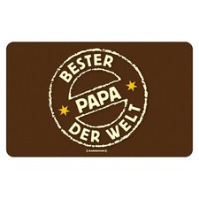 Schneidebrett mit Druckmotiv "Bester Papa der Welt" Größe 23,5 x 14,5 cm