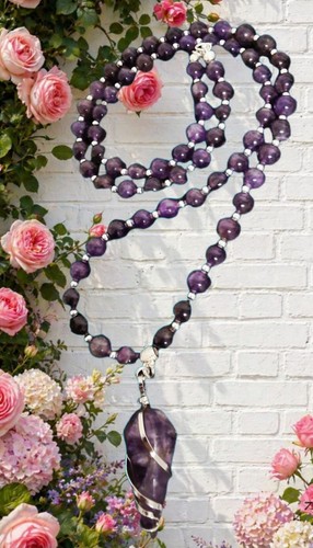 Amethyst halskette cm - halskette🦋50,