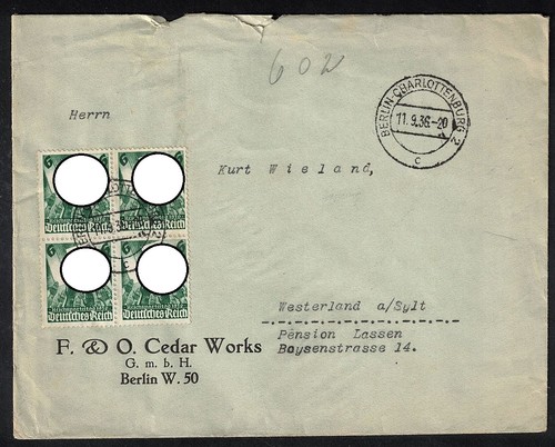 Deutsches reich 1936 brief - deutsches,