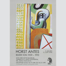 Horst Antes: Gelbes Interieur mit Figur. Plakat 1994