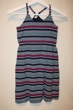 YIGGA  Ernstings Family * Kleid Sommer blau weiß rosa Gr.134/140 Trägerkleid