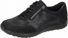 Waldläufer Damen Halbschuhe, Bequemschuhe,Leder,Weite M,Fußbett,Schwarz,Gr.4,5-8