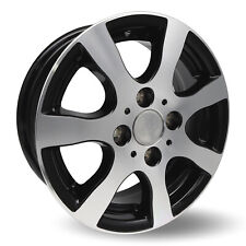 Anhänger Alufelge TR3 Black Polished 5Jx13 100x4 ET30 600kg für Reifen 175/70R13