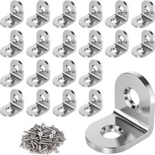 Winkelverbinder, Metallwinkel, Edelstahl, 20 Stück, 20x20mm, Schrauben, Möbel...