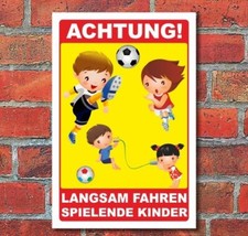 Schild Achtung Spielende