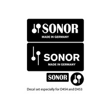 Vintage Sonor Drum Badge Kleberset, speziell f. D454, D453 etc. einschl.Versand