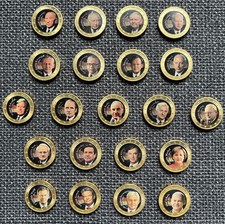 BUNDESKANZLER und BUNDESPRÄSIDENTEN Deutschland Medaille in Farbe Ø 20 mm