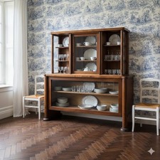 Vintage Vitrine aus Walnuss