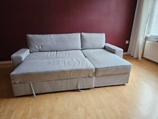 IKea Schlafcouch Vilasund 3er-Bettsofa mit Récamiere, hellgrau, Kassel Abholung