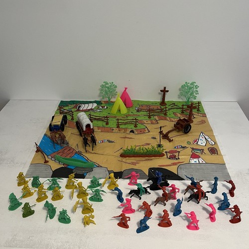 Vintage plastikfiguren bunt - plastikfiguren,