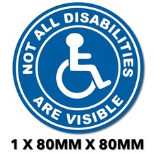 Nicht alle Behinderungen sind sichtbar Auto Aufkleber Sticker Rollstuhl Behinderte S459