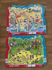 Kinderpuzzle 2er-Set - Spielplatz/Kindergarten - TOP