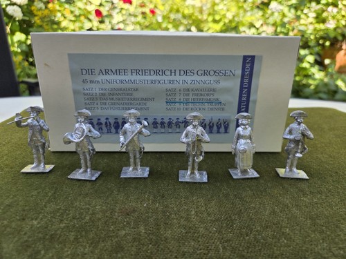 6xvoll zinnfiguren preußen - 6xvoll,