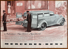 Prospekt von 1954 Mercedes-Benz KRANKENWAGEN Typ 170 S-V, 170 S-D orig. brochure