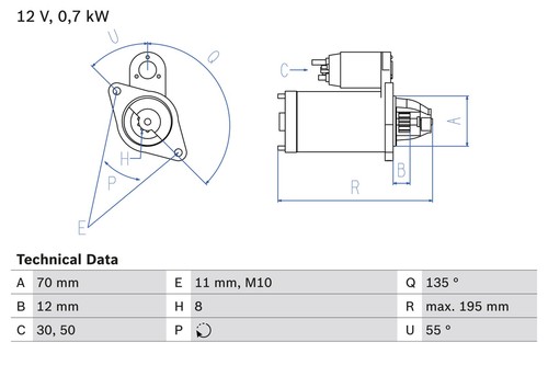 Bosch anlasser starter - 0, 986