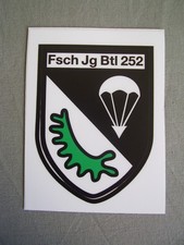 Bundeswehr Fallschirmjäger Batallion 252 Fallschrimjägertruppe  Heer Aufkleber