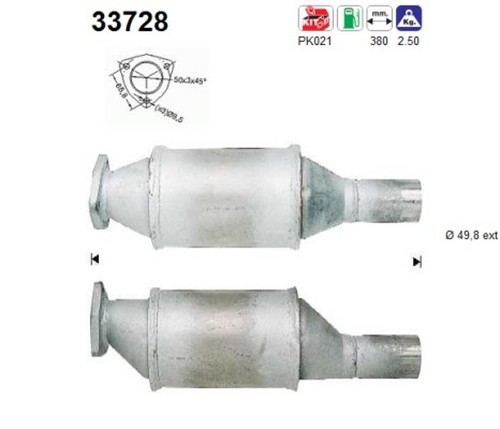 Katalysator 33728 für vw - 33728,