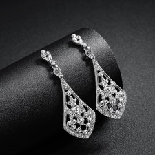 Paar alu strass ohrstecker - alu,