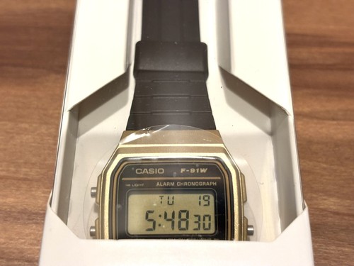 Casio 91wm 9ajh schwarz gold - casio, f-91wm-9ajh