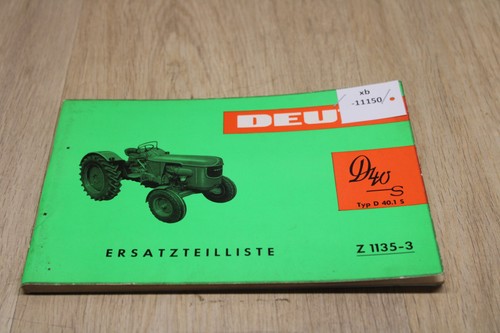 Deutz d40s ersatzteilliste - deutz,