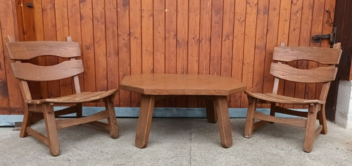 Designer tisch 2x sessel - tisch,