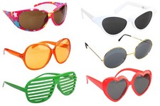 Karnevalsbrille Faschingsbrille Partybrille Hippiebrille Lamellenbrille 6 Farben