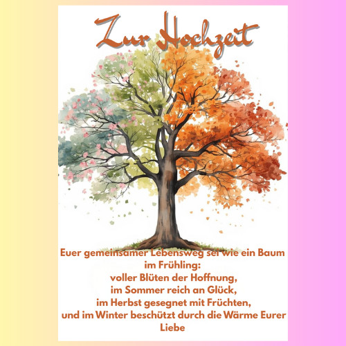 Hochzeitskarte mit spruch - hochzeitskarte, zur