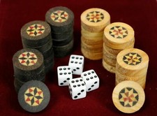 Handgefertigte holz backgammon - holz,