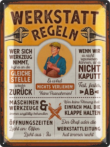 Xxl retro blechschild - xxl,