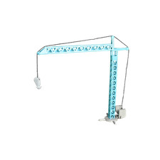 Turmdrehkran blau lackiert