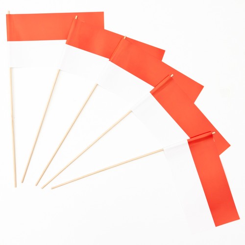 Papierfähnchen rot weiß mit - papierfähnchen:,