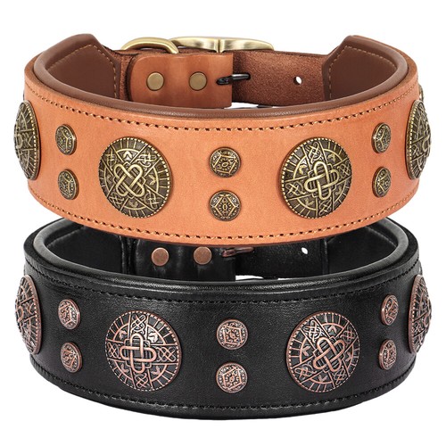 5cm breit lederhalsband - breit,