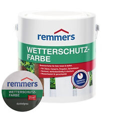 2,5L Wetterschutzfarbe Holz Innen Außen Renovierfarbe Extrem Dunkelgrau 25m²